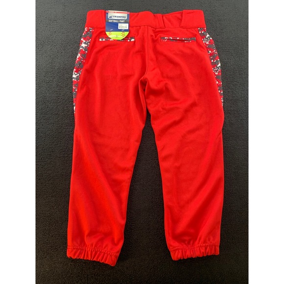 Champ Pro Red Softball Pants Women's M Fast Pitch Baseball Athletic Trousers - Picture 2 of 9